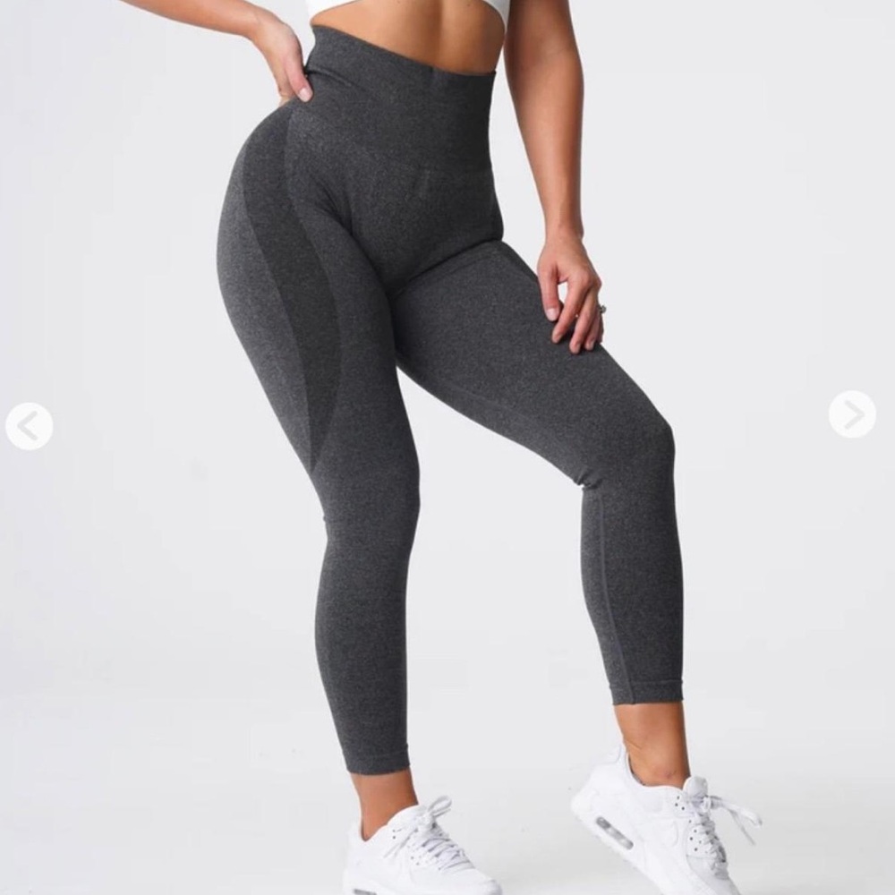 Gray High-Waisted Leggings